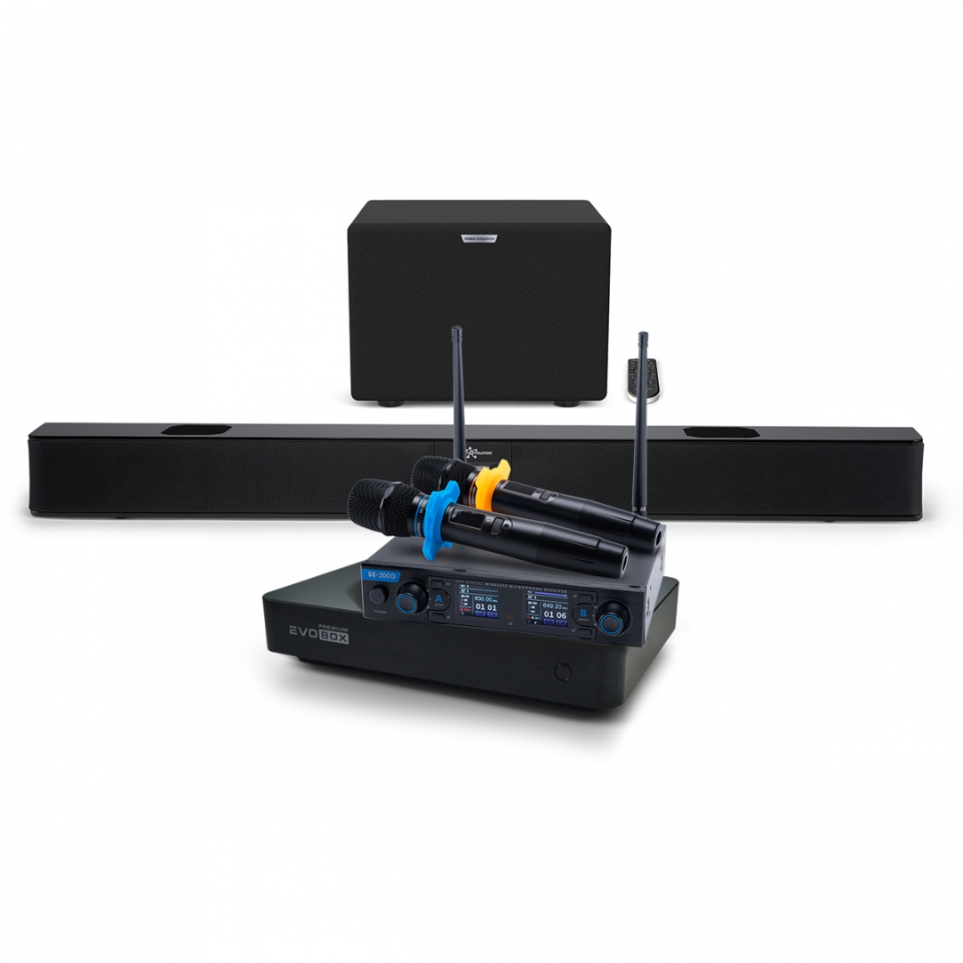 Hi-End караоке-система EVOBOX Premium + EvoSoundBar (саундбар с караоке) в Дербенте