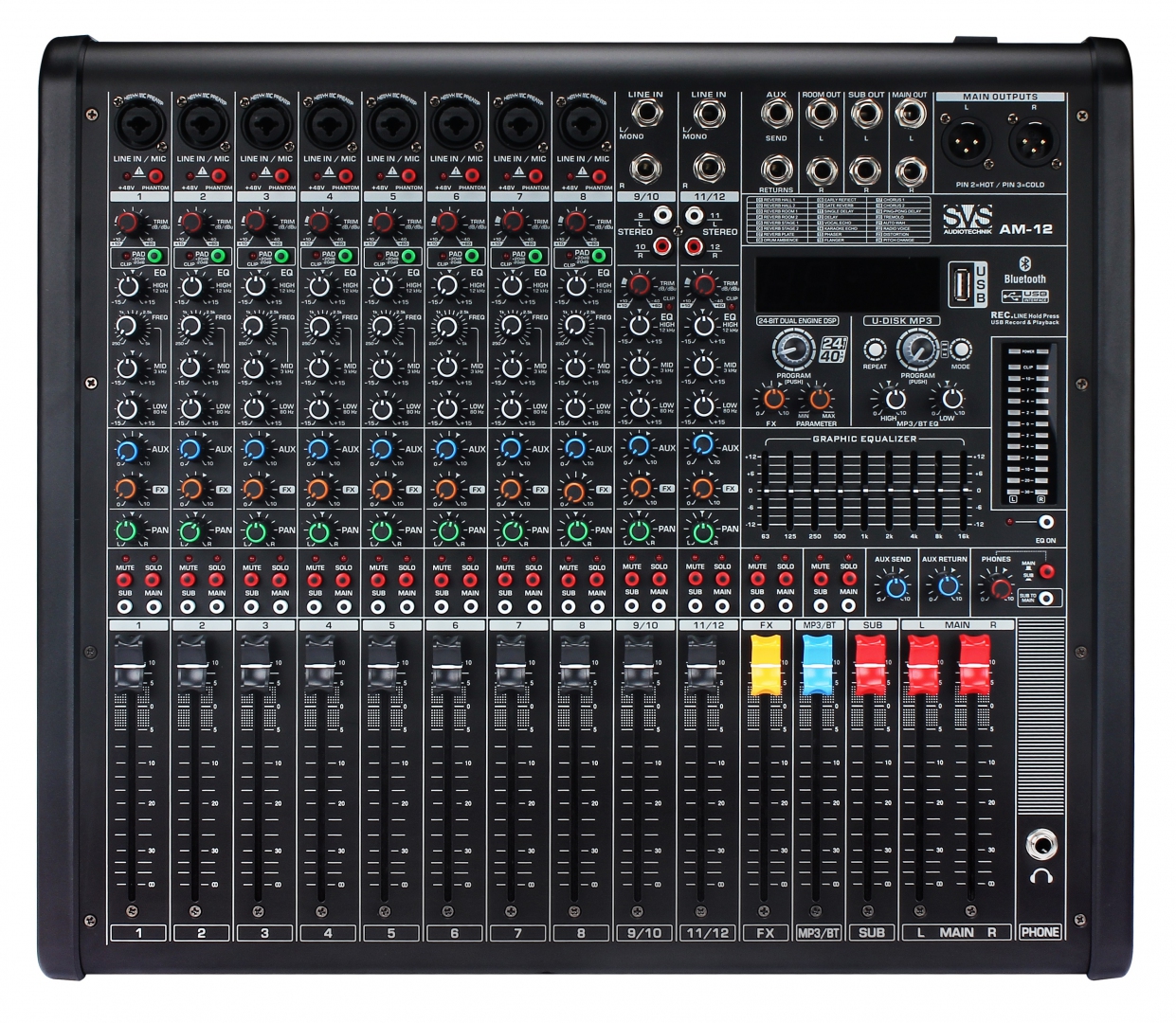 SVS Audiotechnik mixers AM-12 Микшерный пульт аналоговый, 12-канальный в Дербенте