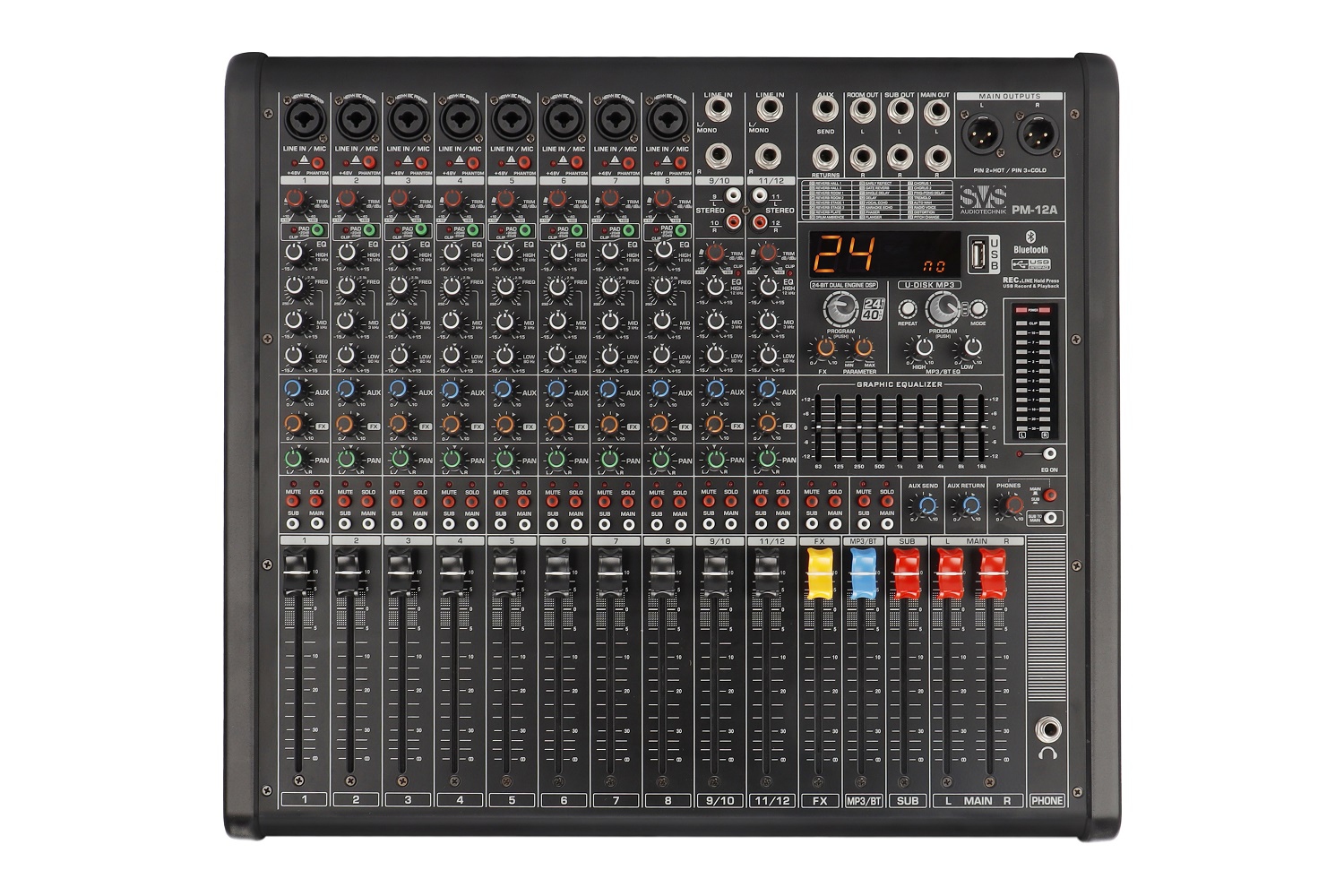 SVS Audiotechnik mixers PM-12A Активный аналоговый микшерный пульт, 12-канальный в Дербенте